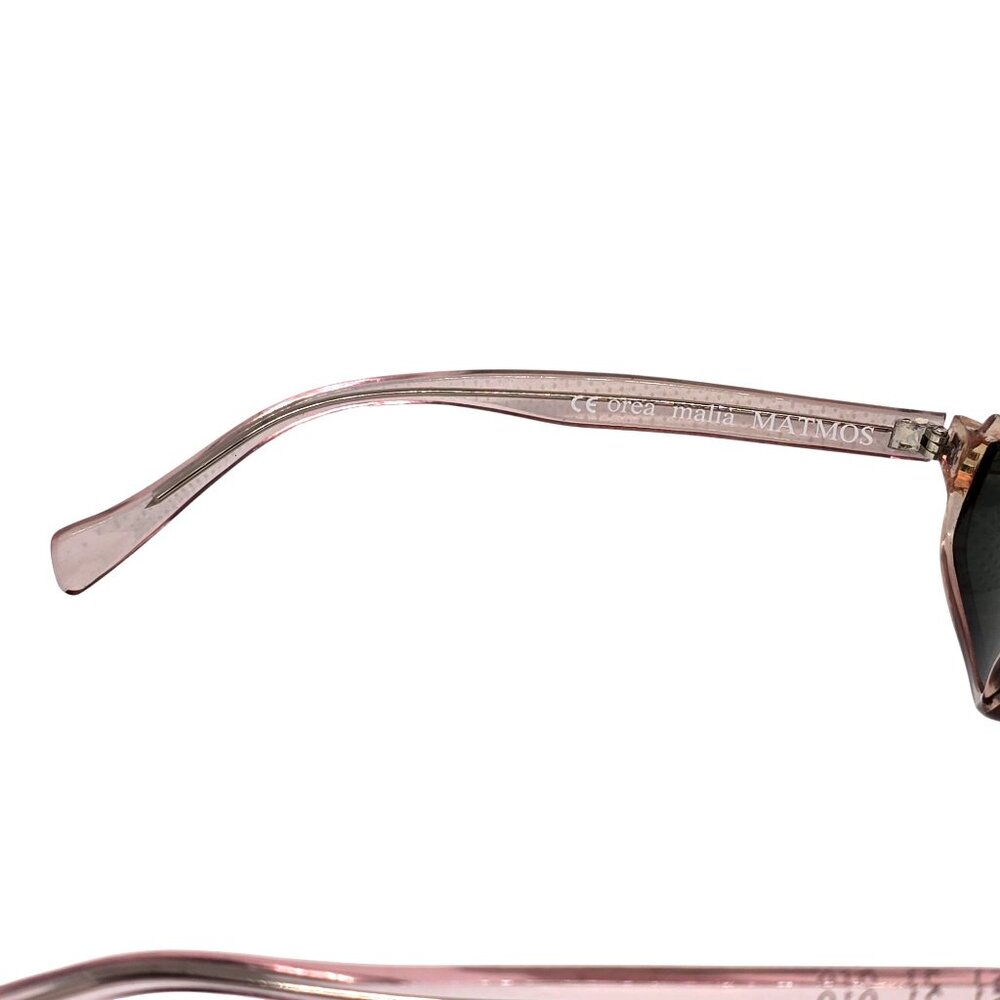 MATMOS Transparent Pink Rectangular Sunglasses Gr… - image 8